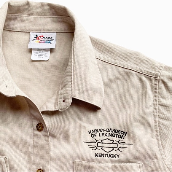 Chase Authentics Harley Davidson Of Lexington Staff Button Down Small - Picture 3 of 6